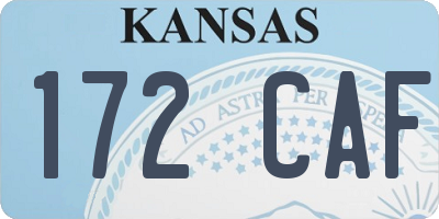 KS license plate 172CAF