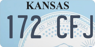 KS license plate 172CFJ