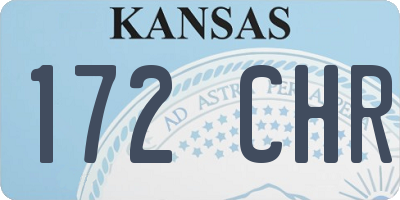 KS license plate 172CHR