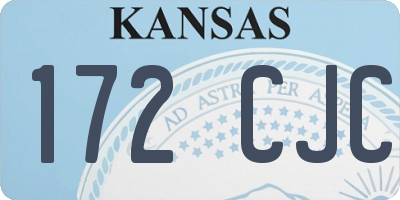 KS license plate 172CJC