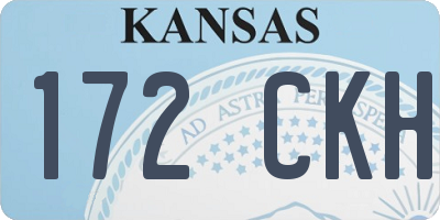 KS license plate 172CKH