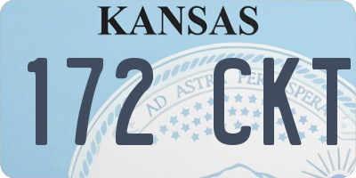 KS license plate 172CKT