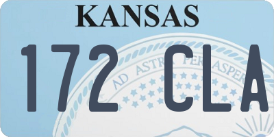 KS license plate 172CLA