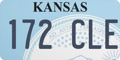 KS license plate 172CLE