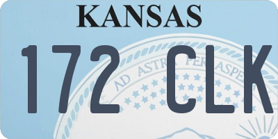 KS license plate 172CLK