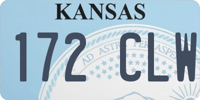 KS license plate 172CLW