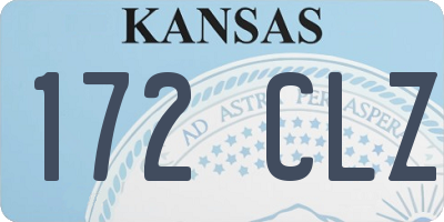KS license plate 172CLZ