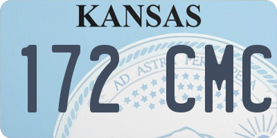 KS license plate 172CMC