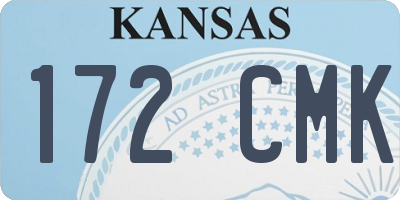 KS license plate 172CMK