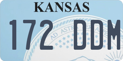 KS license plate 172DDM