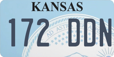 KS license plate 172DDN