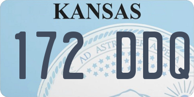 KS license plate 172DDQ