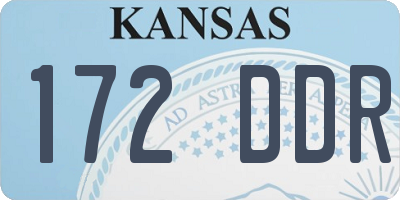 KS license plate 172DDR
