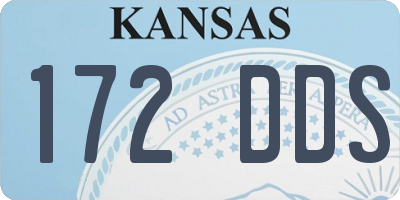 KS license plate 172DDS