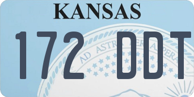 KS license plate 172DDT