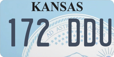 KS license plate 172DDU