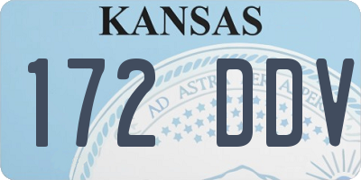 KS license plate 172DDV