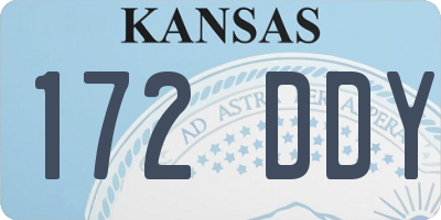 KS license plate 172DDY