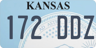KS license plate 172DDZ