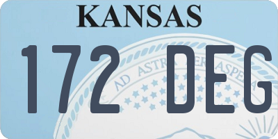 KS license plate 172DEG