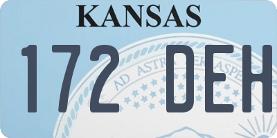 KS license plate 172DEH