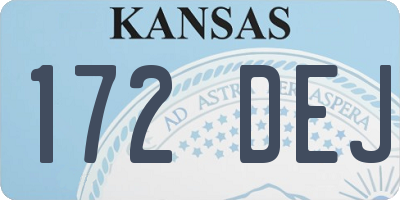KS license plate 172DEJ