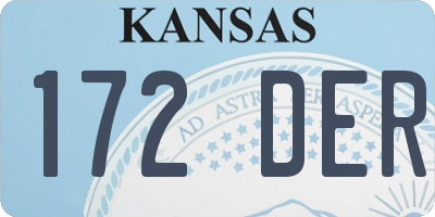 KS license plate 172DER