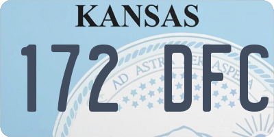 KS license plate 172DFC