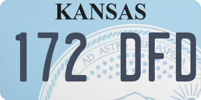 KS license plate 172DFD