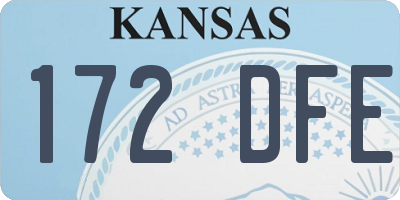 KS license plate 172DFE