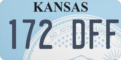 KS license plate 172DFF