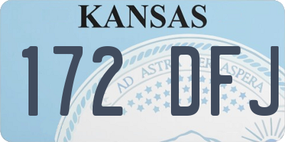KS license plate 172DFJ