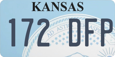 KS license plate 172DFP