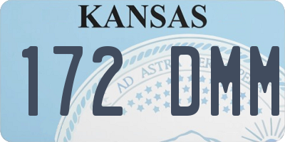 KS license plate 172DMM