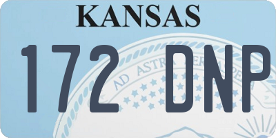KS license plate 172DNP