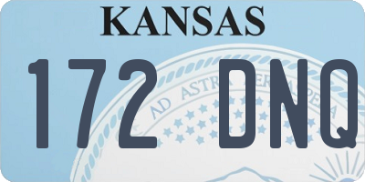 KS license plate 172DNQ
