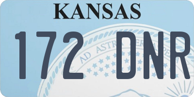 KS license plate 172DNR