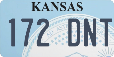 KS license plate 172DNT