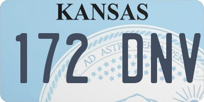 KS license plate 172DNV
