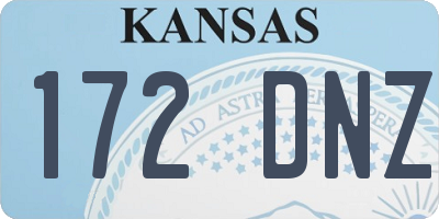 KS license plate 172DNZ