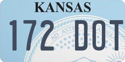 KS license plate 172DOT