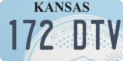 KS license plate 172DTV