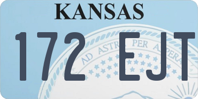 KS license plate 172EJT