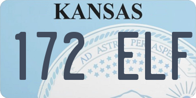 KS license plate 172ELF
