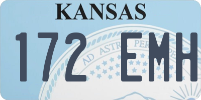 KS license plate 172EMH