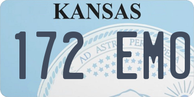 KS license plate 172EMO