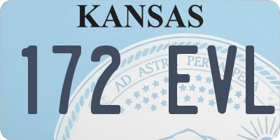 KS license plate 172EVL