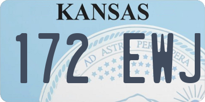 KS license plate 172EWJ