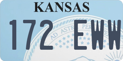 KS license plate 172EWW