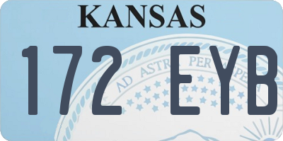 KS license plate 172EYB